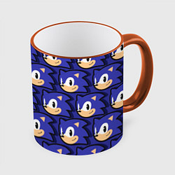 Кружка 3D Sonic pattern, цвет: 3D-оранжевый кант
