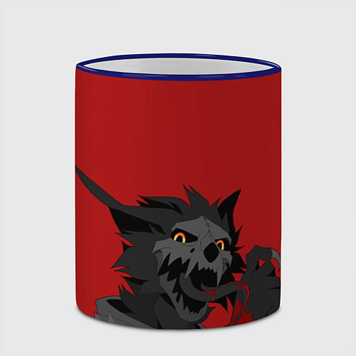 Кружка цветная Демон и кровь / 3D-Синий кант – фото 2