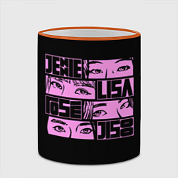 Кружка 3D Black pink eyes, цвет: 3D-оранжевый кант — фото 2