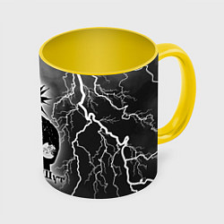 Кружка 3D КОРОЛЬ И ШУТ - ГОРШОК, цвет: 3D-белый + желтый