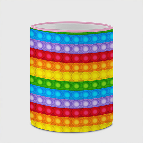 Кружка цветная Pop It / 3D-Розовый кант – фото 2