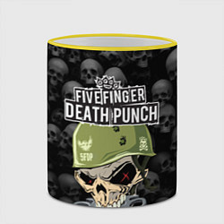 Кружка 3D Five Finger Death Punch 5FDP Z, цвет: 3D-желтый кант — фото 2