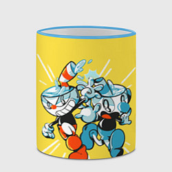 Кружка 3D Cuphead bros, цвет: 3D-небесно-голубой кант — фото 2