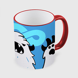 Кружка 3D SK8 the Infinity Скейт Ланги, цвет: 3D-красный кант