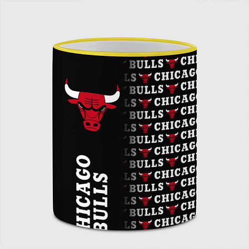 Кружка цветная CHICAGO BULLS 7 / 3D-Желтый кант – фото 2