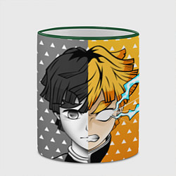 Кружка 3D ПУТЬ ЗЕНИЦУ КЛИНОК, цвет: 3D-зеленый кант — фото 2