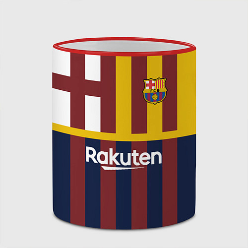 Кружка цветная BARCELONA FC БАРСЕЛОНА ФК BARCA / 3D-Красный кант – фото 2