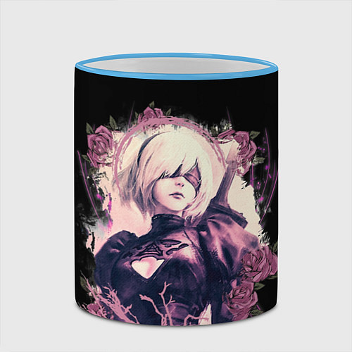 Кружка цветная 2B ROSES / 3D-Небесно-голубой кант – фото 2