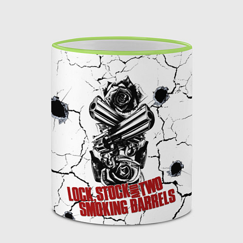 Кружка цветная Lock, money, two barrels $$$ / 3D-Светло-зеленый кант – фото 2