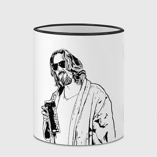 Кружка цветная Большой Лебовски Big Lebowski / 3D-Черный кант – фото 2