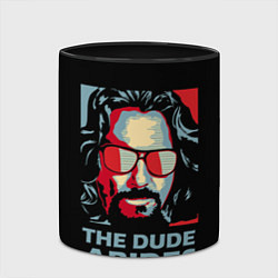 Кружка 3D The Dude Abides Лебовски, цвет: 3D-белый + черный — фото 2