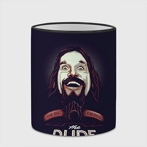 Кружка цветная Большой Лебовский The Dude / 3D-Черный кант – фото 2