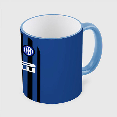 Кружка цветная INTER MILAN / 3D-Небесно-голубой кант – фото 1
