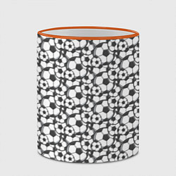 Кружка 3D Футбольные Мячи, цвет: 3D-оранжевый кант — фото 2