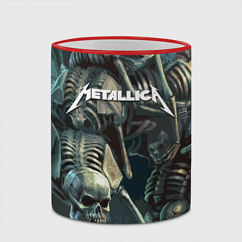 Кружка цветная Metallica Metal Skull / 3D-Красный кант – фото 2