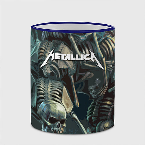 Кружка цветная Metallica Metal Skull / 3D-Синий кант – фото 2