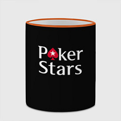 Кружка 3D Poker Stars, цвет: 3D-оранжевый кант — фото 2