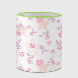 Кружка 3D Лисички, цвет: 3D-светло-зеленый кант — фото 2