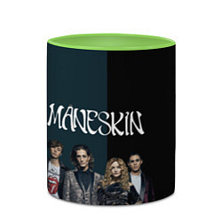 Кружка 3D Maneskin New heroes, цвет: 3D-белый + светло-зеленый — фото 2