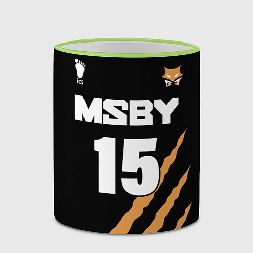 Кружка цветная 15 MSBY BLACK JACKALS / 3D-Светло-зеленый кант – фото 2