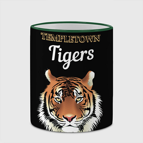 Кружка цветная Templetown Tigers / 3D-Зеленый кант – фото 2