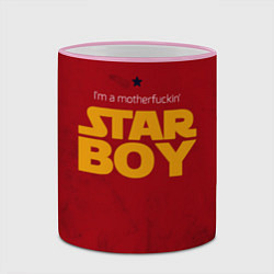 Кружка 3D The Weeknd - Star Boy, цвет: 3D-розовый кант — фото 2