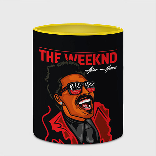 Кружка цветная The Weeknd - After Hours / 3D-Белый + желтый – фото 2