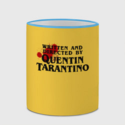 Кружка 3D Quentin Tarantino, цвет: 3D-небесно-голубой кант — фото 2