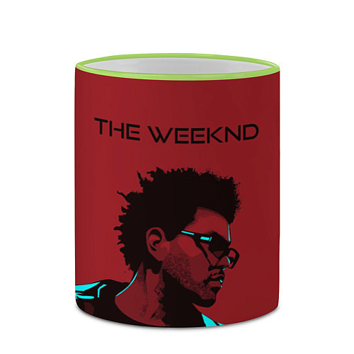 Кружка цветная The weeknd / 3D-Светло-зеленый кант – фото 2