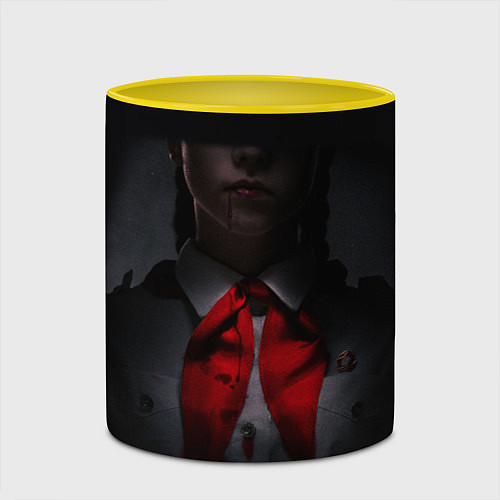 Кружка цветная Сериал Пищеблок / 3D-Белый + желтый – фото 2
