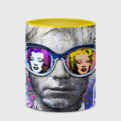 Кружка 3D Andy Warhol Энди Уорхол, цвет: 3D-белый + желтый — фото 2