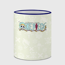 Кружка 3D Эмблемы One Piece Большой куш, цвет: 3D-синий кант — фото 2