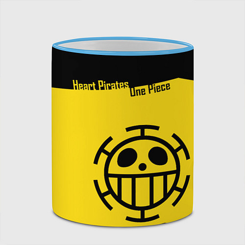 Кружка цветная Пираты Сердца One Piece / 3D-Небесно-голубой кант – фото 2