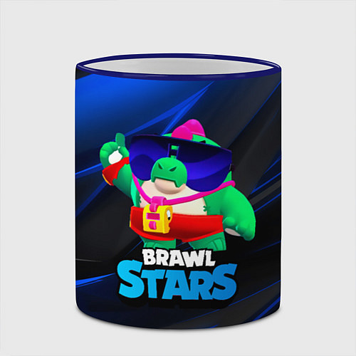 Кружка цветная Базз Buzz Brawl Stars / 3D-Синий кант – фото 2