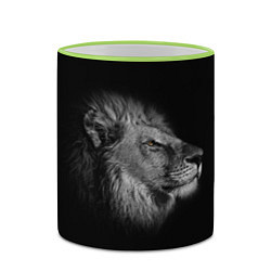 Кружка 3D Гордый лев, цвет: 3D-светло-зеленый кант — фото 2