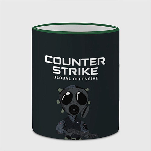 Кружка цветная CS GO COUNTER TERRORIS Z / 3D-Зеленый кант – фото 2