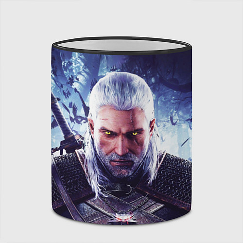 Кружка цветная THE WITCHER GERALT OF RIVIA / 3D-Черный кант – фото 2