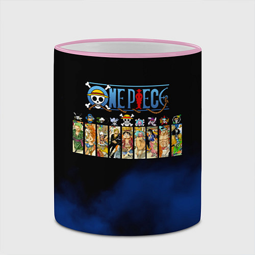Кружка цветная Пират Соломенной Шляпы One Piece / 3D-Розовый кант – фото 2