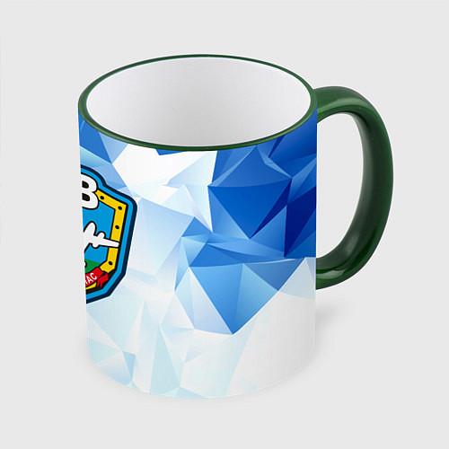 Кружка цветная День ВДВ, значок / 3D-Зеленый кант – фото 1