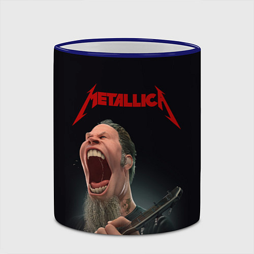 Кружка цветная James Alan Hetfield METALLICA Z / 3D-Синий кант – фото 2