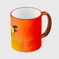 Кружка 3D Орёл 3d, цвет: 3D-оранжевый кант
