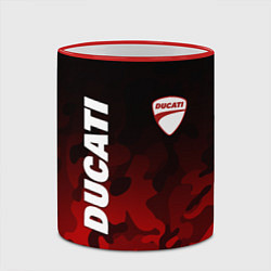 Кружка 3D DUCATI ДУКАТИ КАМУФЛЯЖ, цвет: 3D-красный кант — фото 2