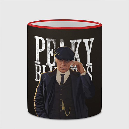 Кружка цветная Томас Шелби лидер ОК / 3D-Красный кант – фото 2