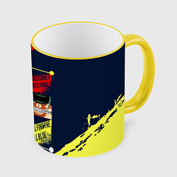 Кружка 3D Луффи, Зоро и Санджи One Piece, цвет: 3D-желтый кант