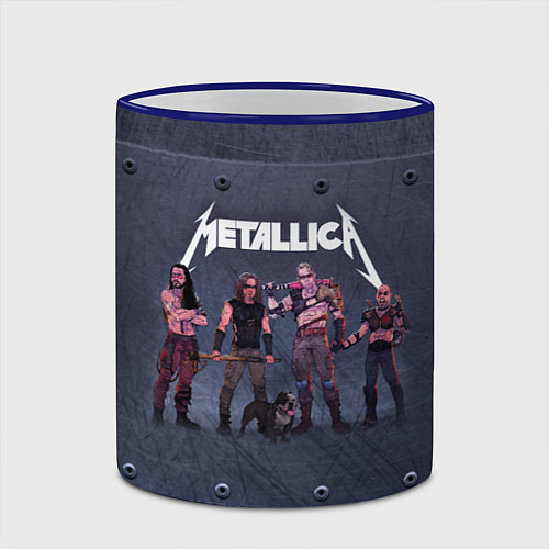 Кружка цветная METALLICA ГРУППА МЕТАЛЛИКА Z / 3D-Синий кант – фото 2