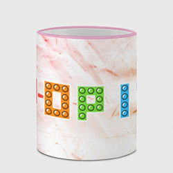 Кружка 3D Pop It - Abstraction, цвет: 3D-розовый кант — фото 2
