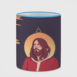 Кружка 3D Jared Leto 30 SECONDS TO MARS Z, цвет: 3D-небесно-голубой кант — фото 2