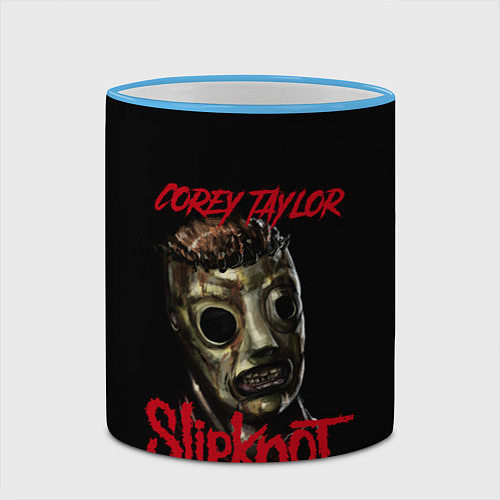 Кружка цветная COREY TAYLOR SLIPKNOT СЛИПКНОТ Z / 3D-Небесно-голубой кант – фото 2