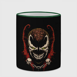 Кружка 3D Spawn профиль, цвет: 3D-зеленый кант — фото 2