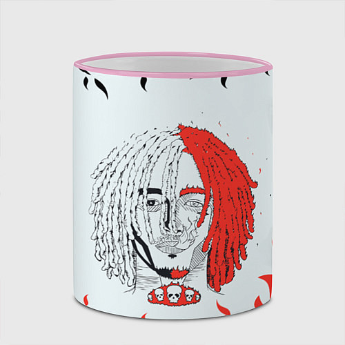 Кружка цветная LIL PUMP ЛИЛ ПАМП Z / 3D-Розовый кант – фото 2